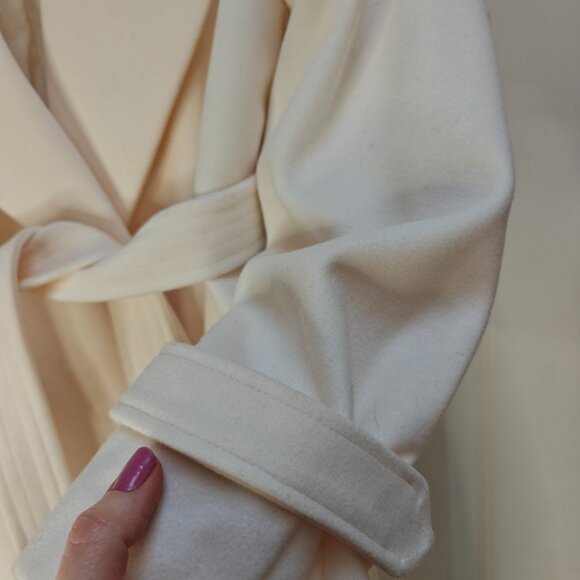 Express Belted Wrap Front Coat, Swan (Ivory-Off-White), Large(NWT) - Picture 12 of 16